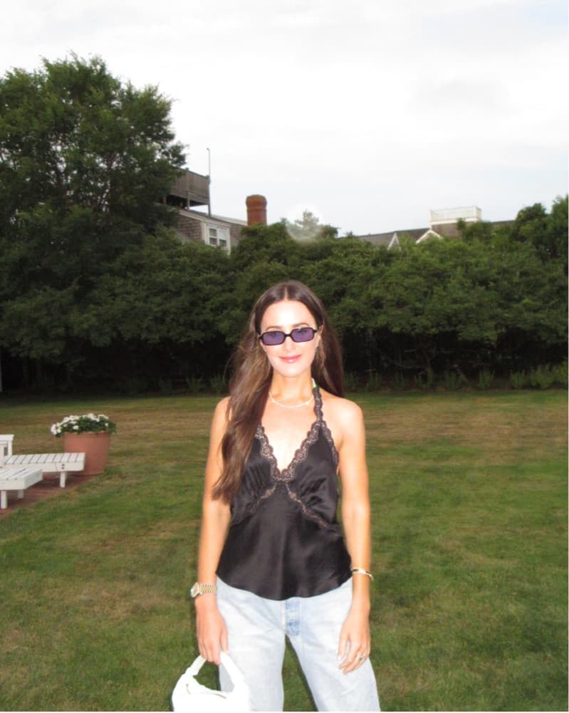 Monica Reformtion Monica silk halter top - Image 3