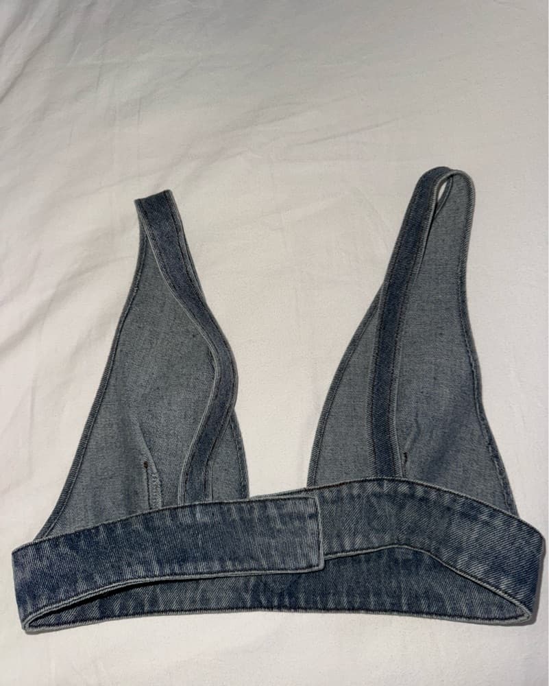Prada Denim Top / Bra - Image 2
