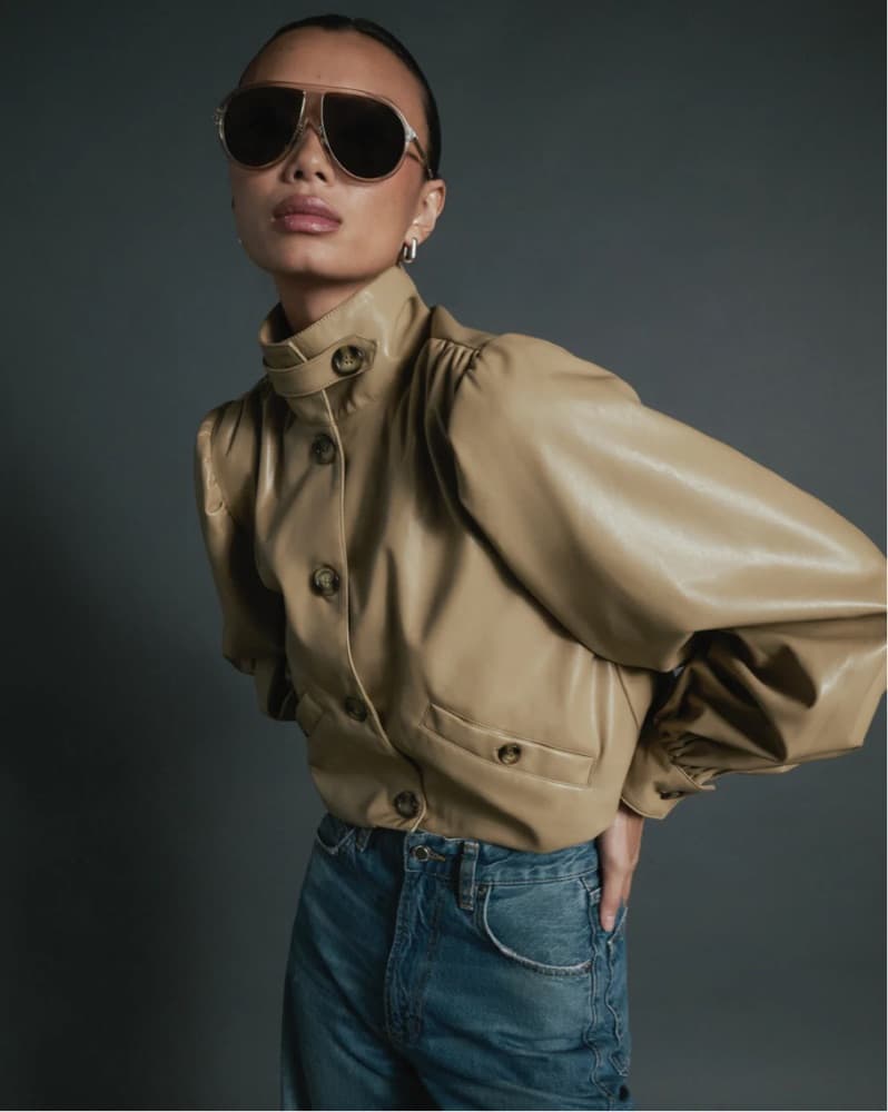 Weworewhat Mock Neck Balloon Sleeve Jack - Image 2