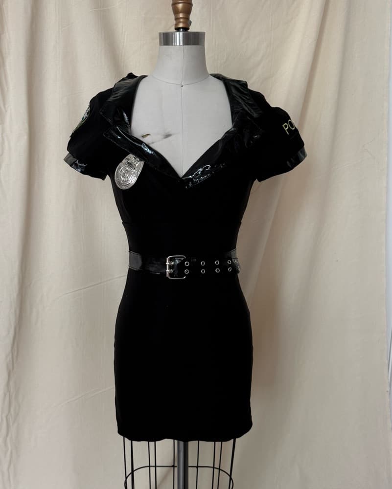 Halloween Sexy Cop Uniform Dress - Image 1