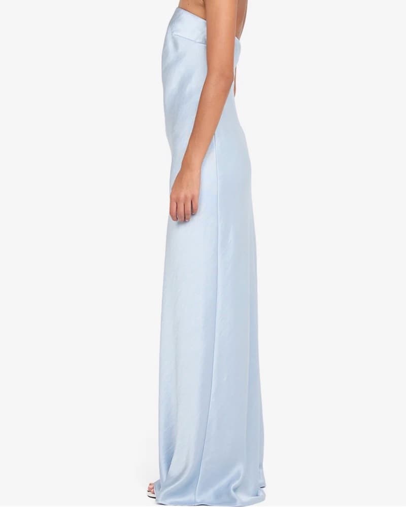 Austen Strapless Maxi Dress Dusty Blue - Image 2