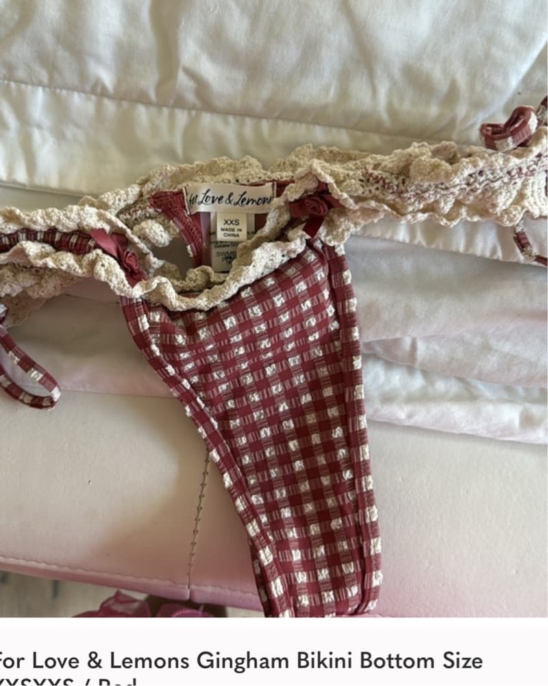 For Love and Lemons Gingham Bikini Botto - Image 2