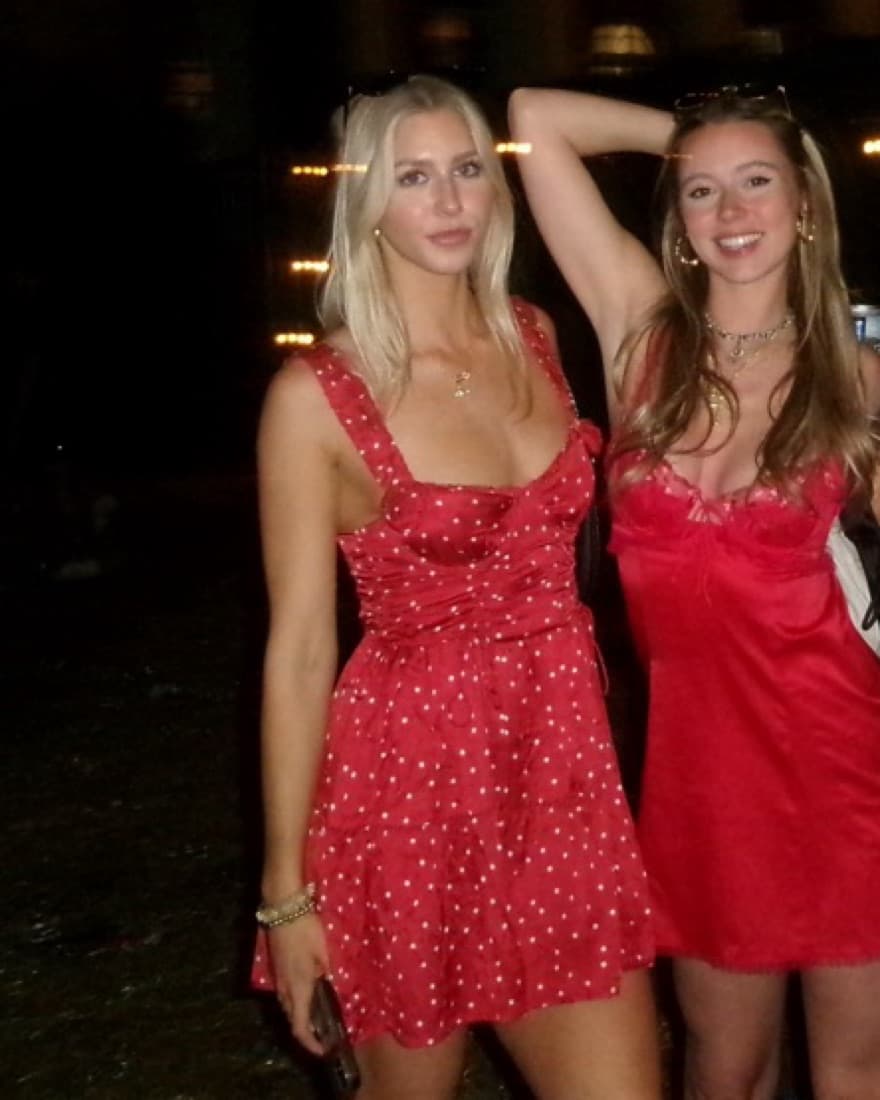 For Love and Lemons Red Polka Dot Dress - Image 2