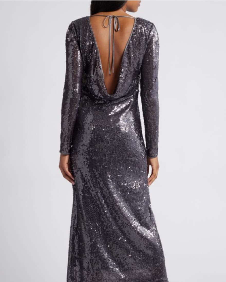 Gunmetal Sequin Dress - Image 3