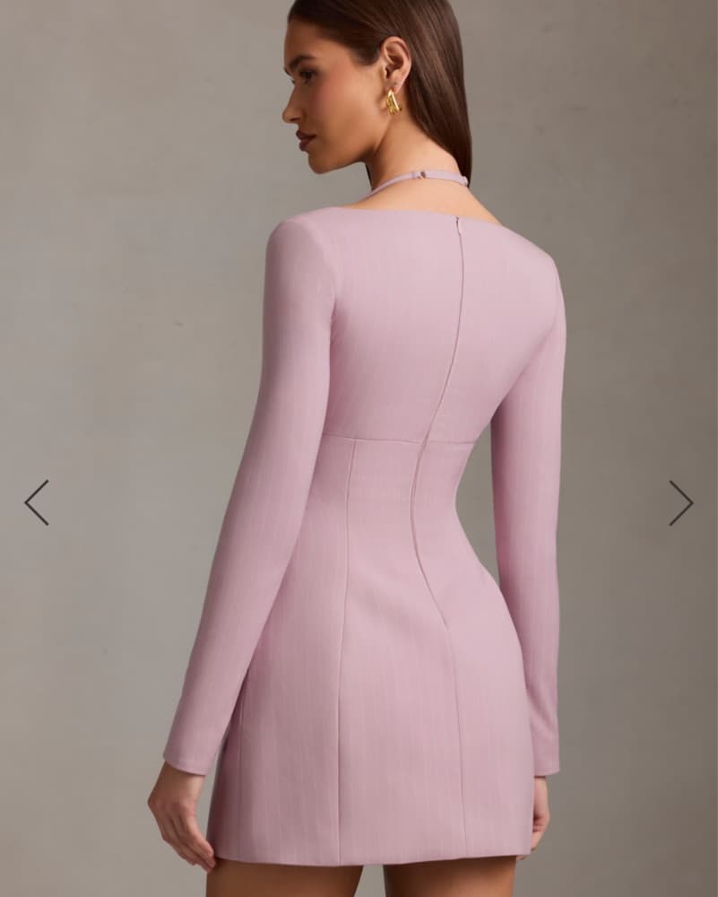 Short Long Sleeve Pink Dress  - Image 2