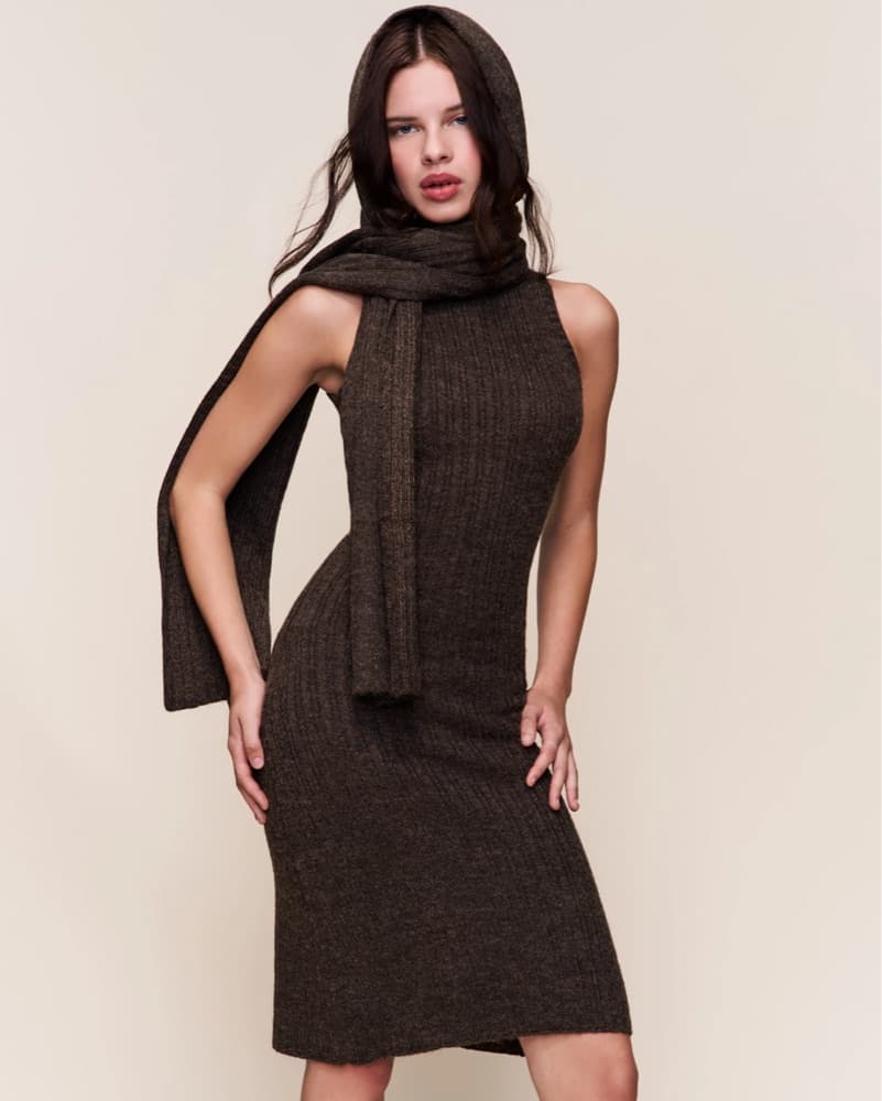 GUIZIO Knit Hooded Dress - Image 5