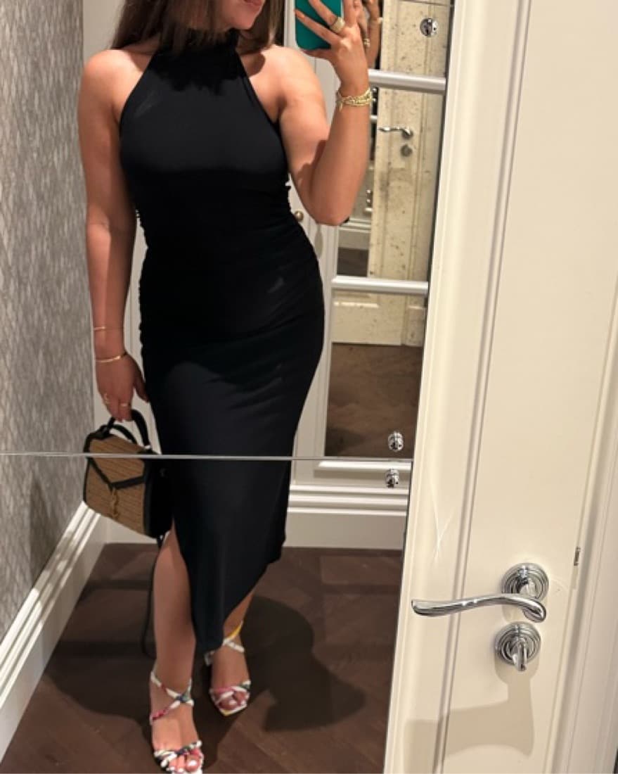 Black High Neck Aritzia Dress - Image 2