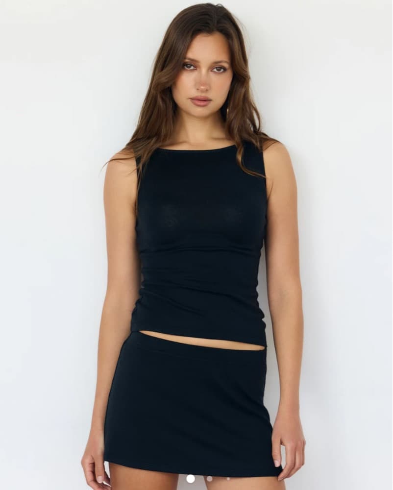 Black Tank + Mini Sweater Set - Image 1