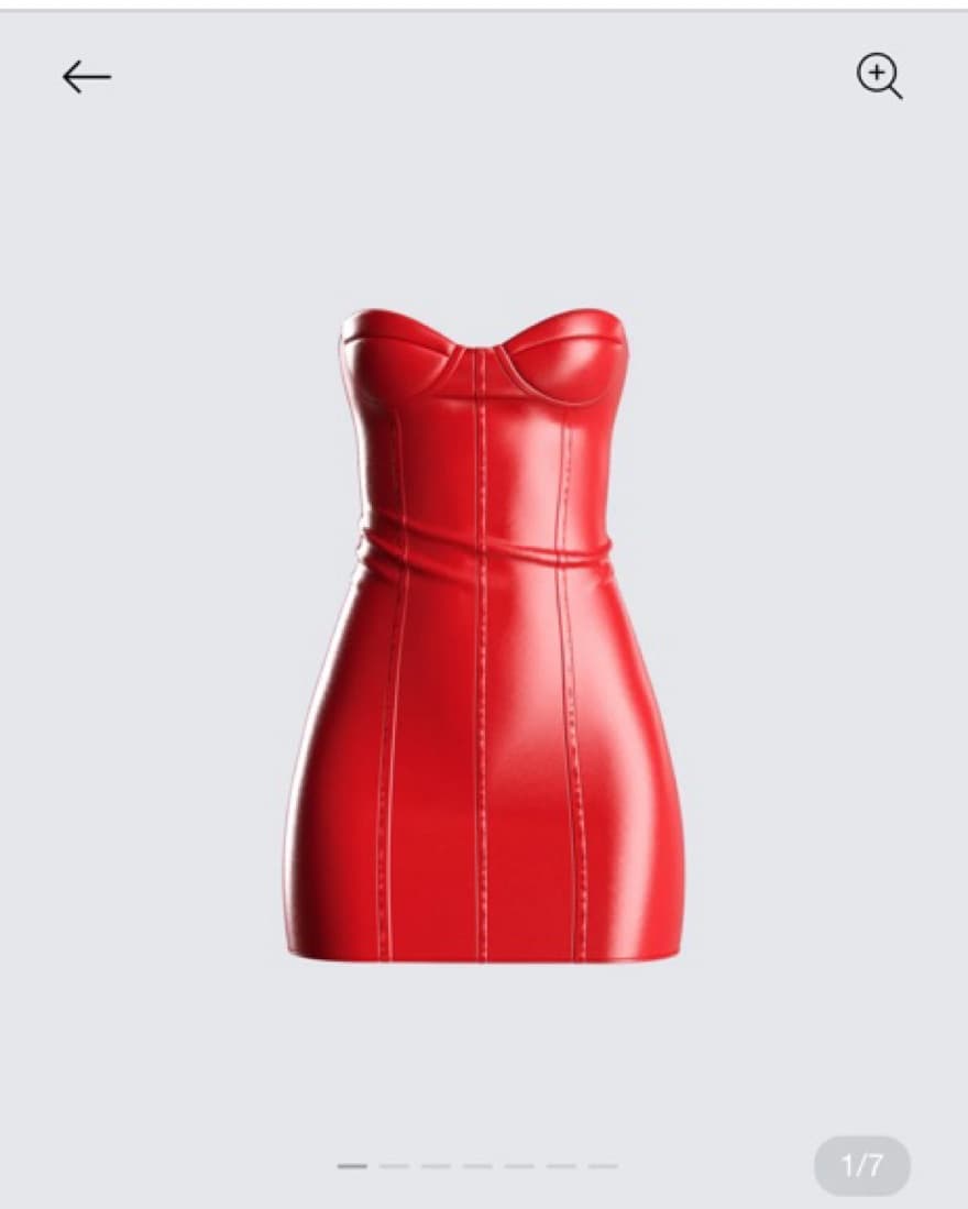 Trisha Vegan Leather Mini Dress - Image 1