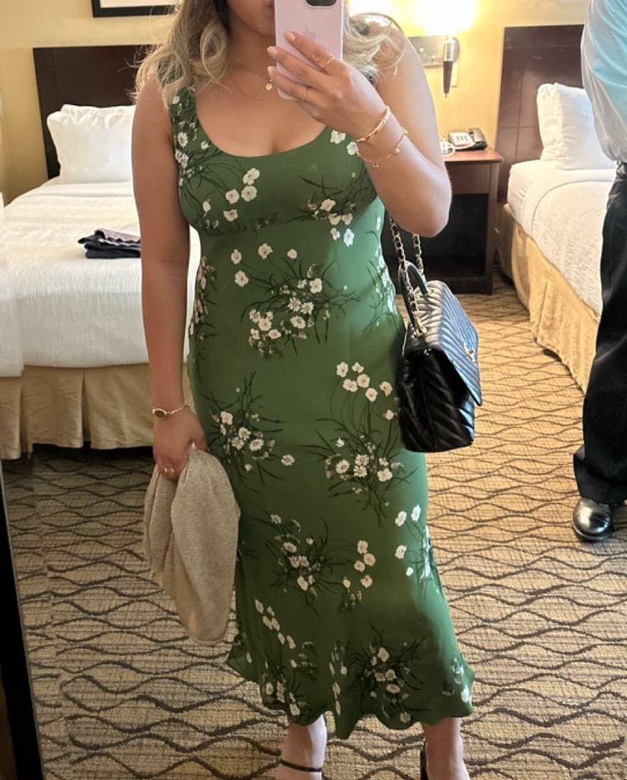 Reformation Demy Midi Dress in Twilight - Image 2