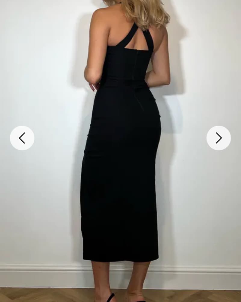 Black Sweetheart Midi Dress - Image 2