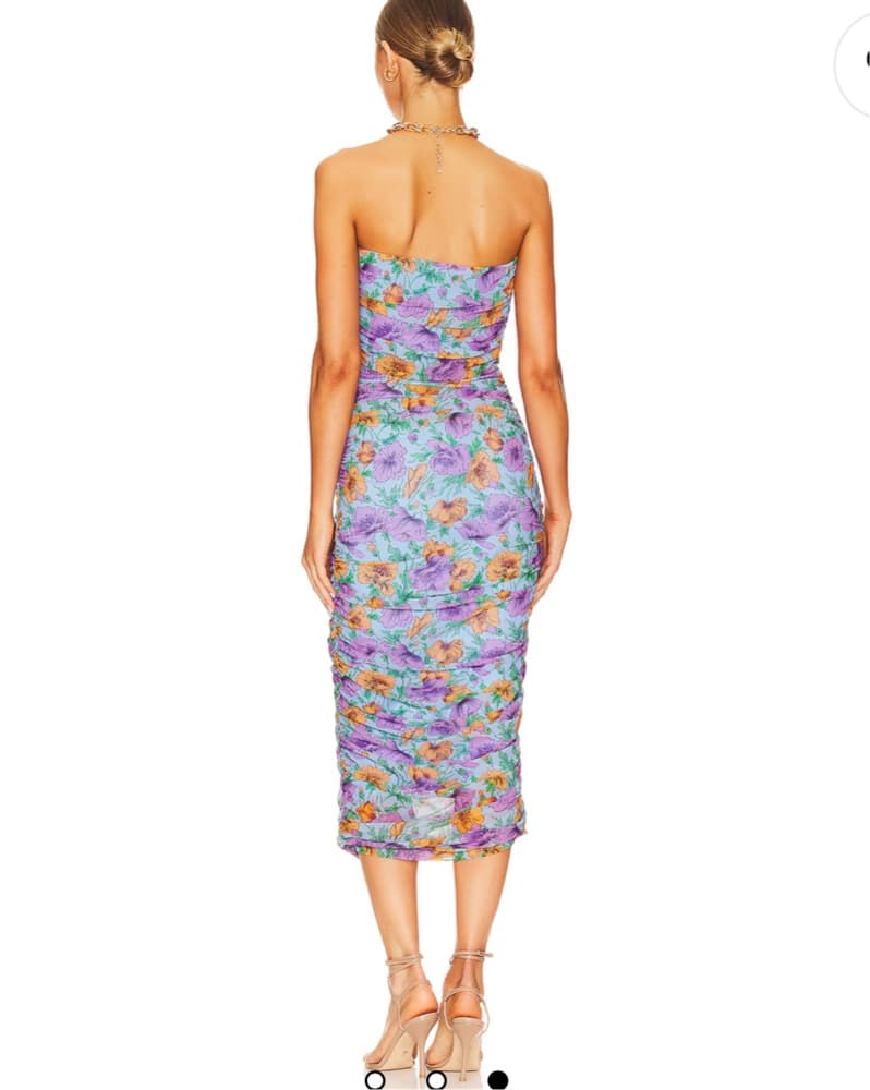 Veronica Beard Floral Bodycon Midi Dress - Image 3