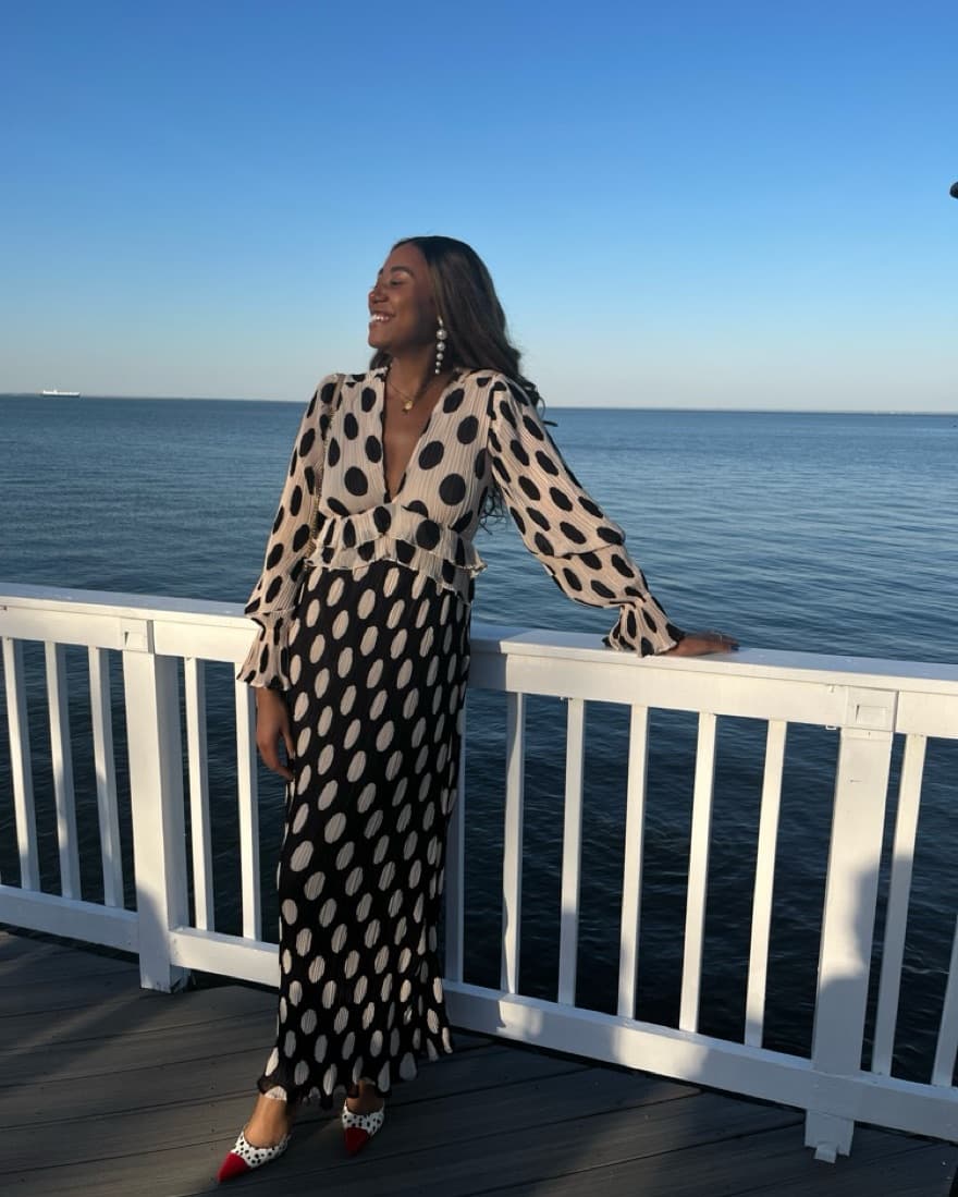 Black & White Long Maxi Dress - Image 2
