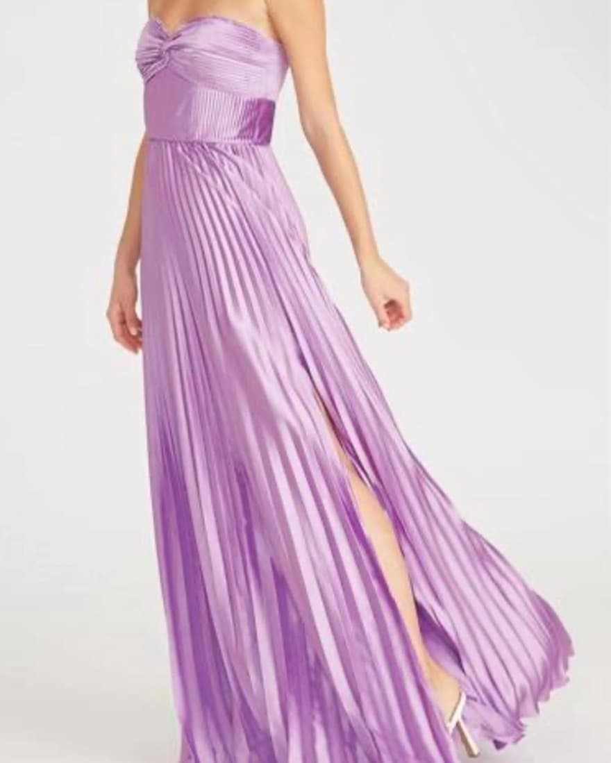 AMUR Pleated Lilac Dress - Image 2