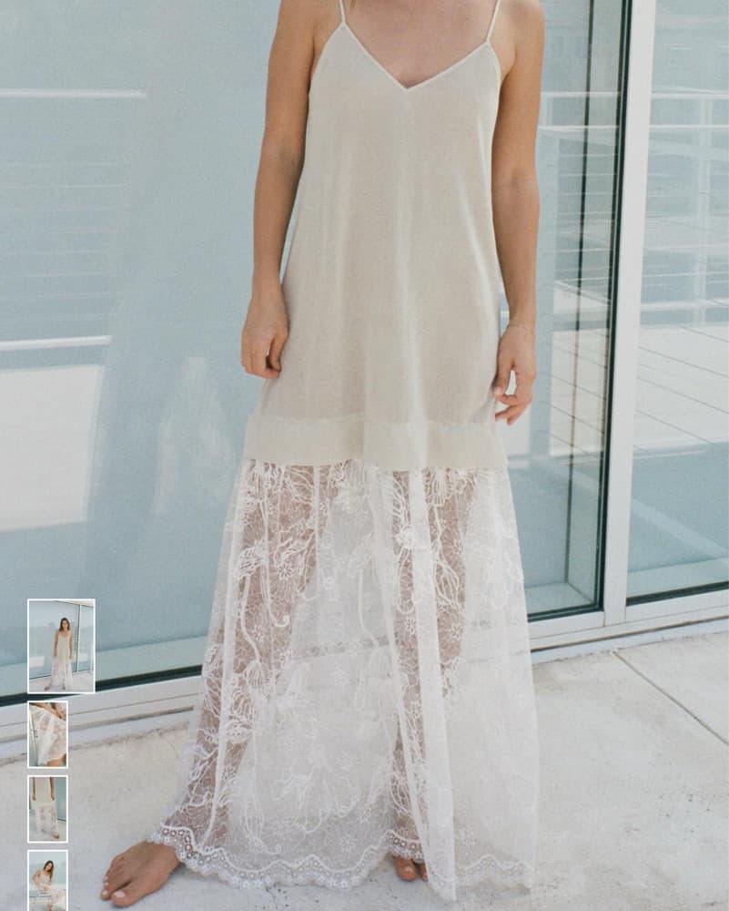 Elegant Lace Bottom Maxi Dress - Image 1