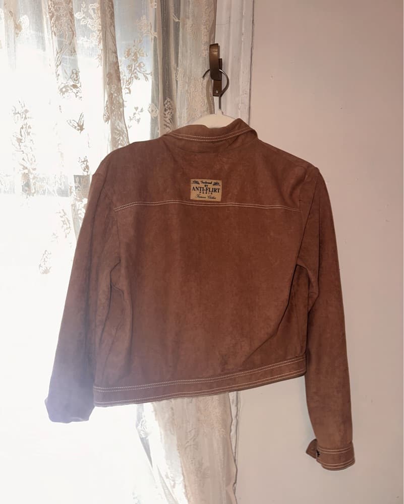 Vintage Brown Soft Suede Jacket  - Image 4