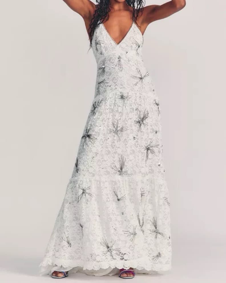LOVESHACKFANCY Celestia embellished cott - Image 3