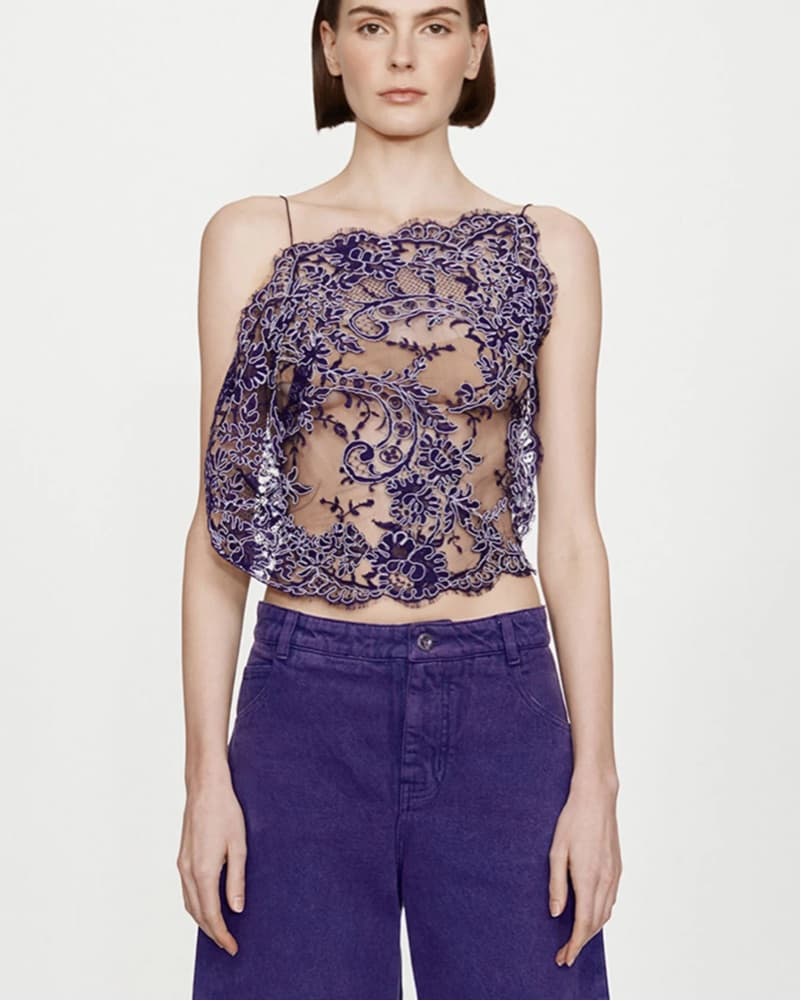 Christopher Esber Iris Floating Lace Cam - Image 1