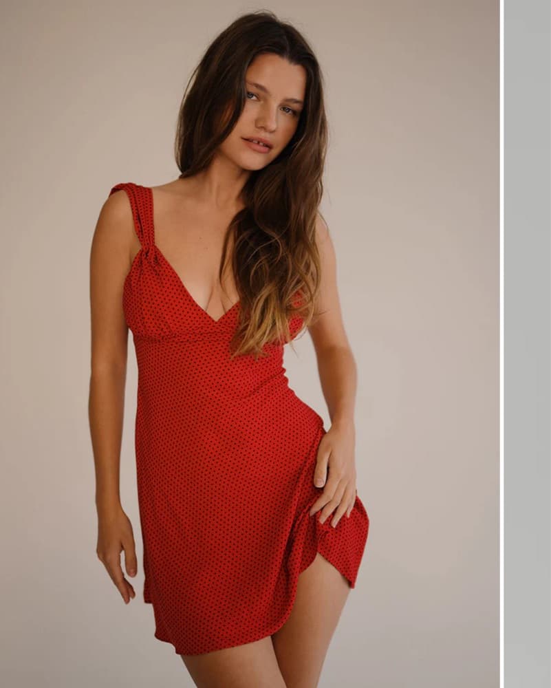 Frankies Bikinis red&black polka dress - Image 1
