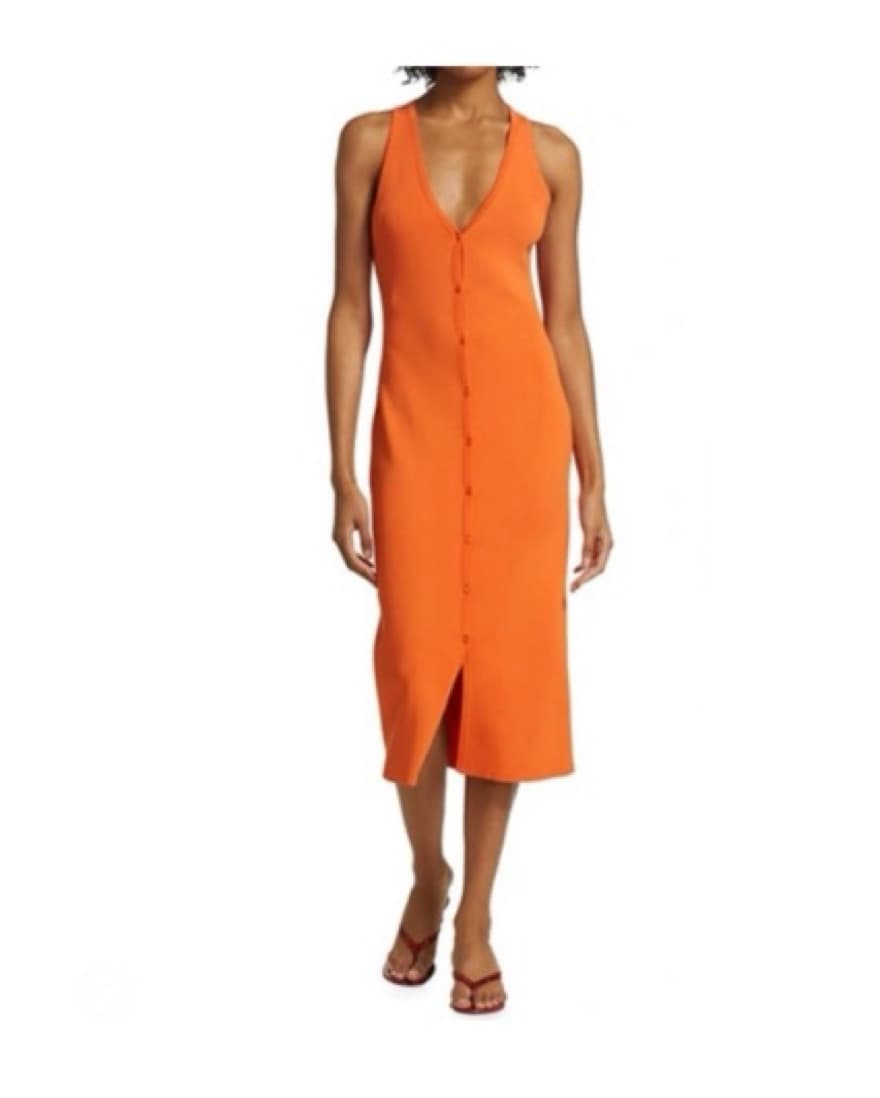 LAGENCE Julian Knit MIDI Dress Orange  - Image 3