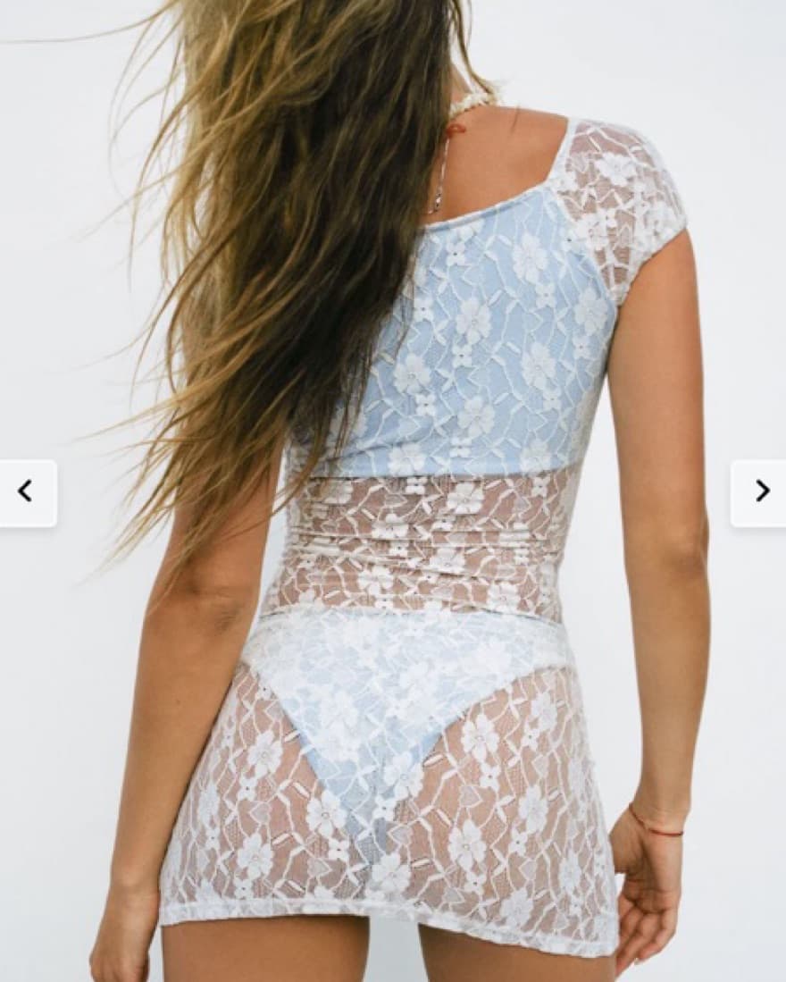 FRANKIES BIKINIS CODY LACE MINI DRESS - Image 4
