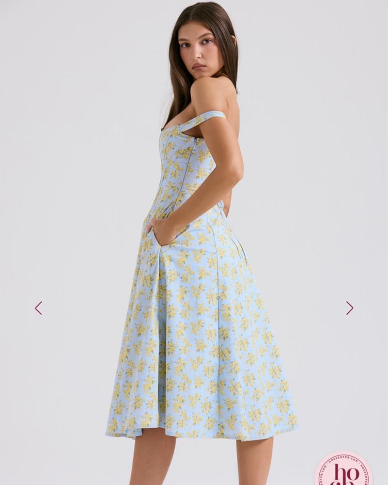 House Of CB Floral Midi Dress - Image 4