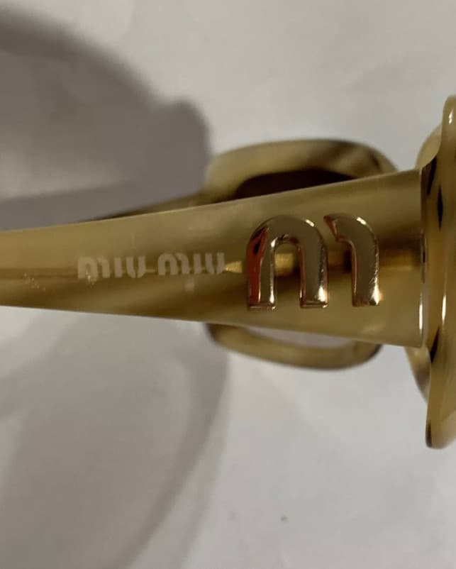 MIU MIU blond sunglasses - Image 5
