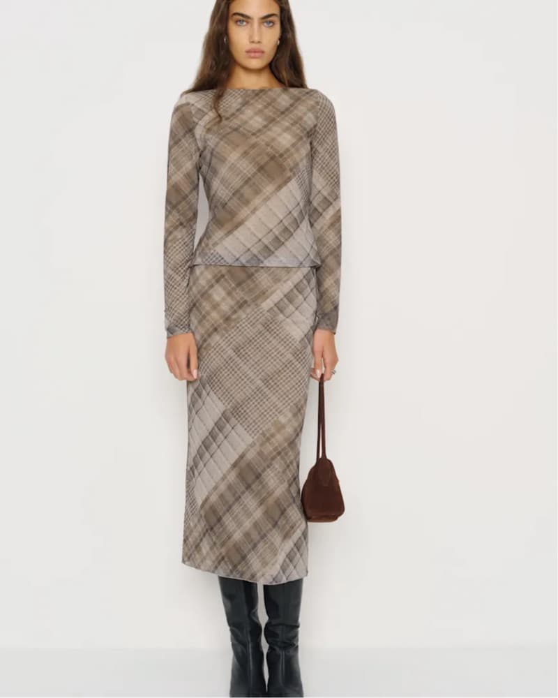 Reformation Plaid Skirt Set - Image 1