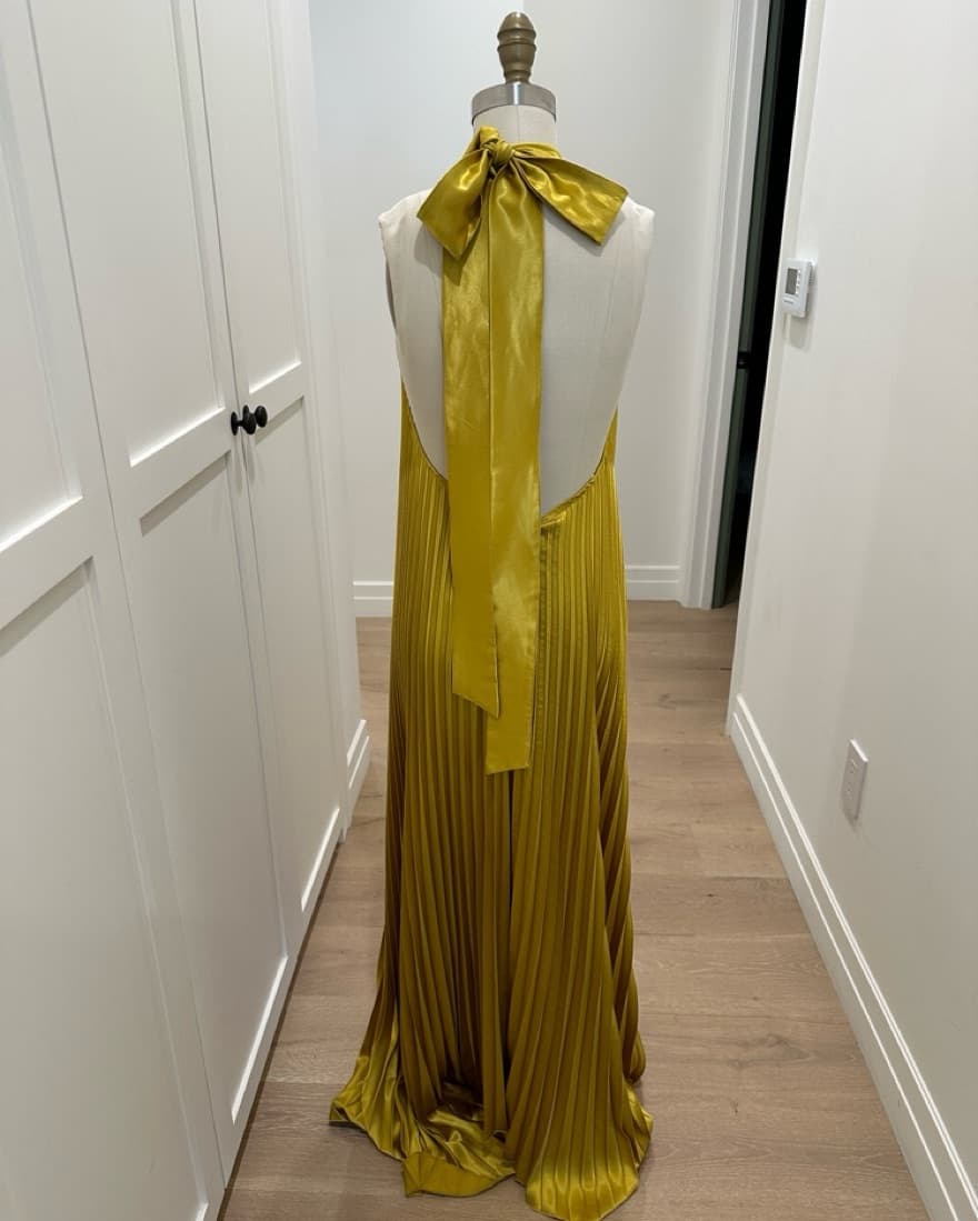 Assymetrical Gold Gown - Image 5