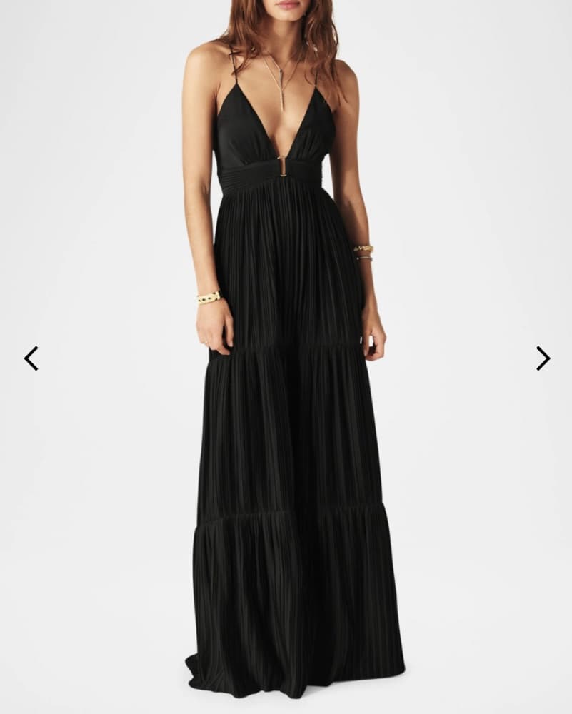 Black Tiered Maxi Dress - Image 1