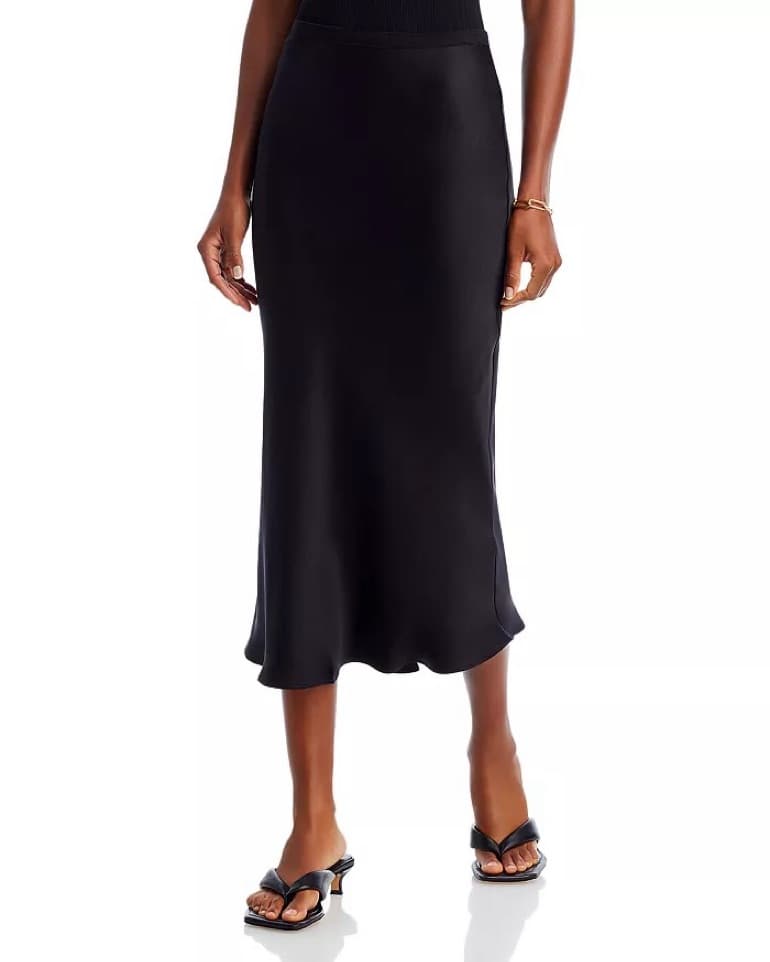 Anine Bing Silk Midi Skirt - Image 1