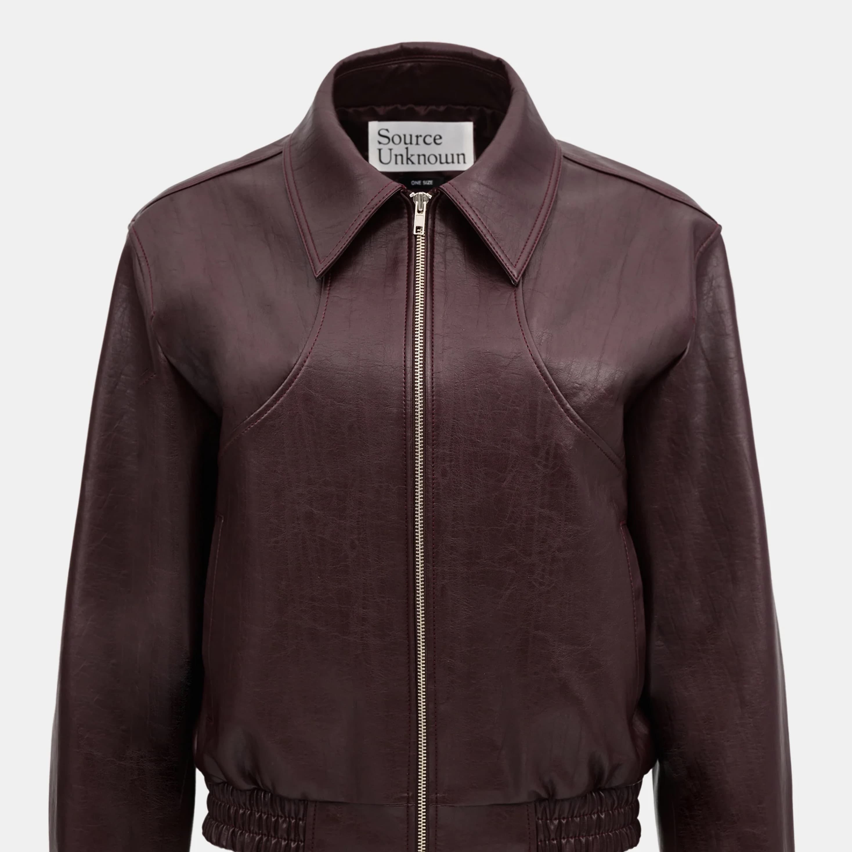 Source Unknown Ennio Faux-Leather Bomber - Image 1