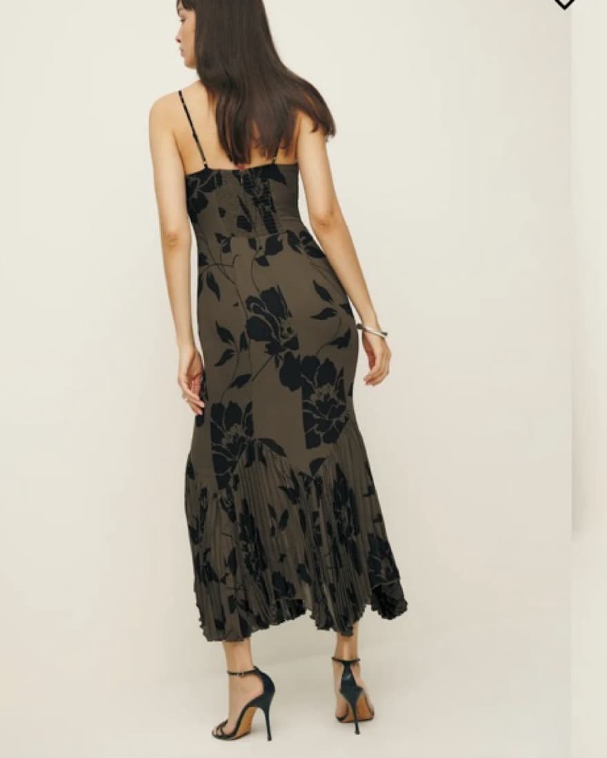 Elegant Floral Midi Dress/aiko Dress - Image 2