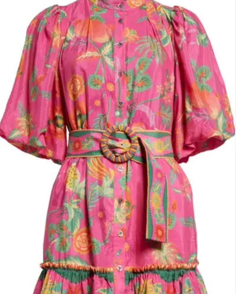 Farm Rio Fruit Garden Tie Belt Dress - Image 1