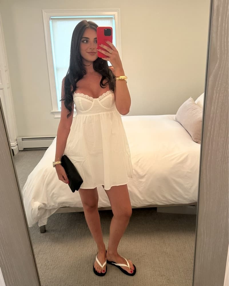 More to Come White Babydoll Dress - Image 3