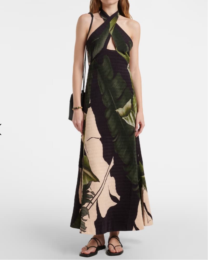 JOHANNA ORTIZ Printed halterneck maxi  - Image 1