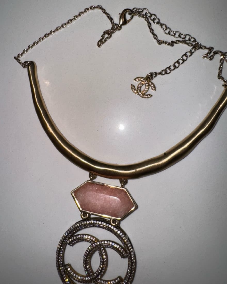 Vintage Chanel Bar Gem Necklace  - Image 3
