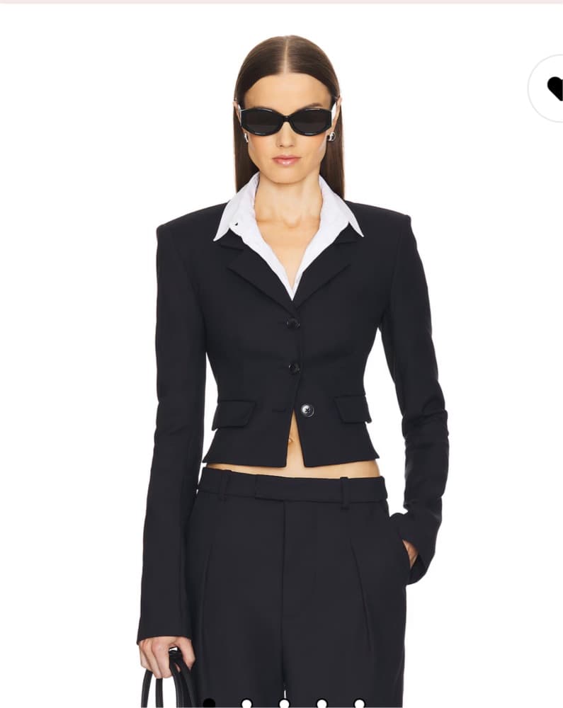 Helsa Black Cropped Blazer - Image 1