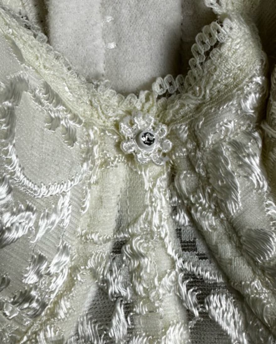White Lace Corset / Bustier Top - Image 4