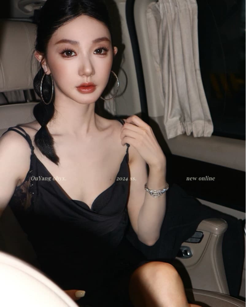 Satin Lace Slit Gown - Image 4
