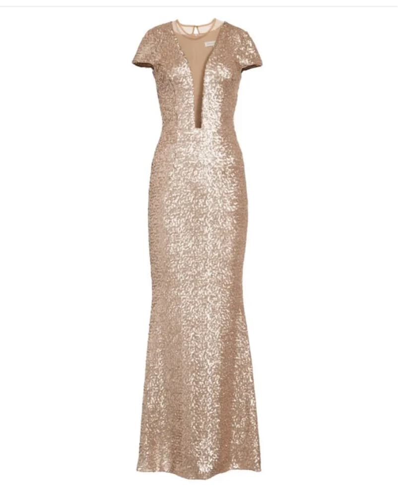 Dress The Population GOLD SEQUIN Dress - Image 2