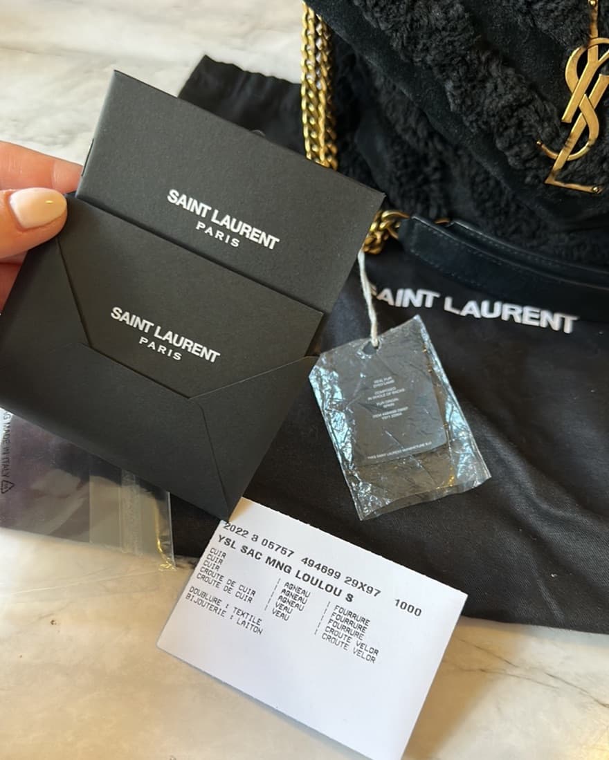 NEW YSL Loulou Shearling Bag - Image 3
