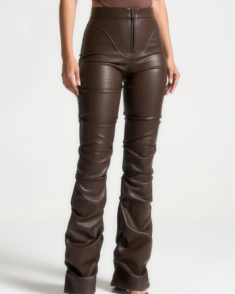Brown Leather Pants  - Image 3