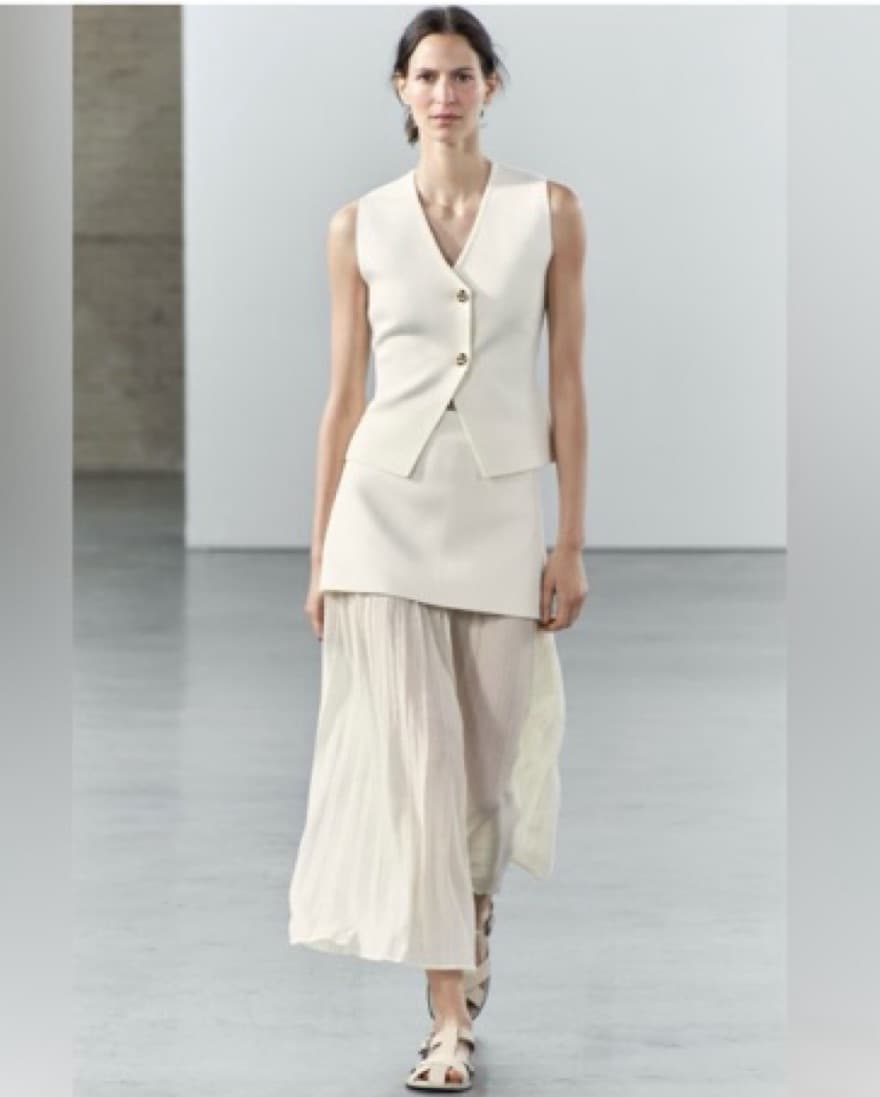 Zara Golden Button Knitted Vest Top - Image 5