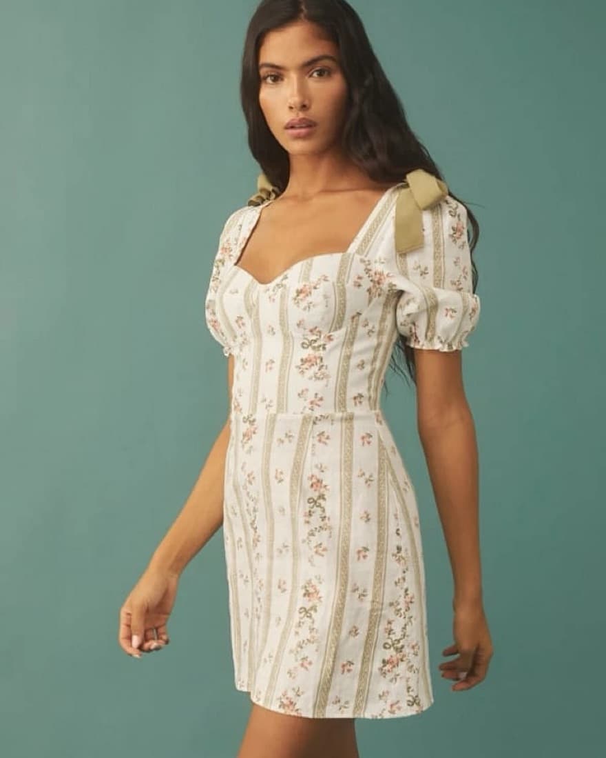 REFORMATION Spring Linen Dress - Image 1