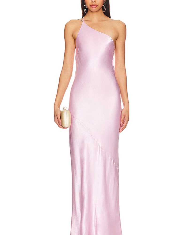Shona Joy Pink One Shoulder Cowl Back - Image 1