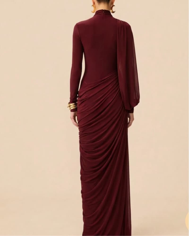 Deme By Gabriella Suzie Dress Burgundy - Image 2