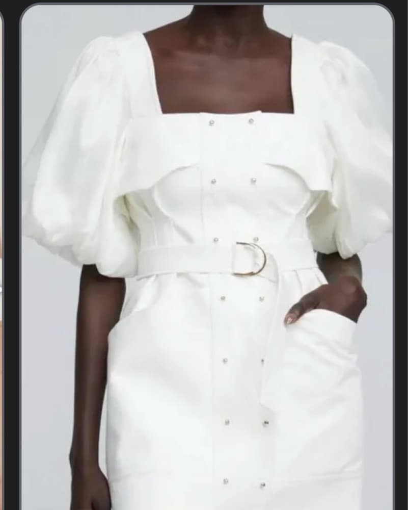 Acler White Buckle Dress   - Image 1