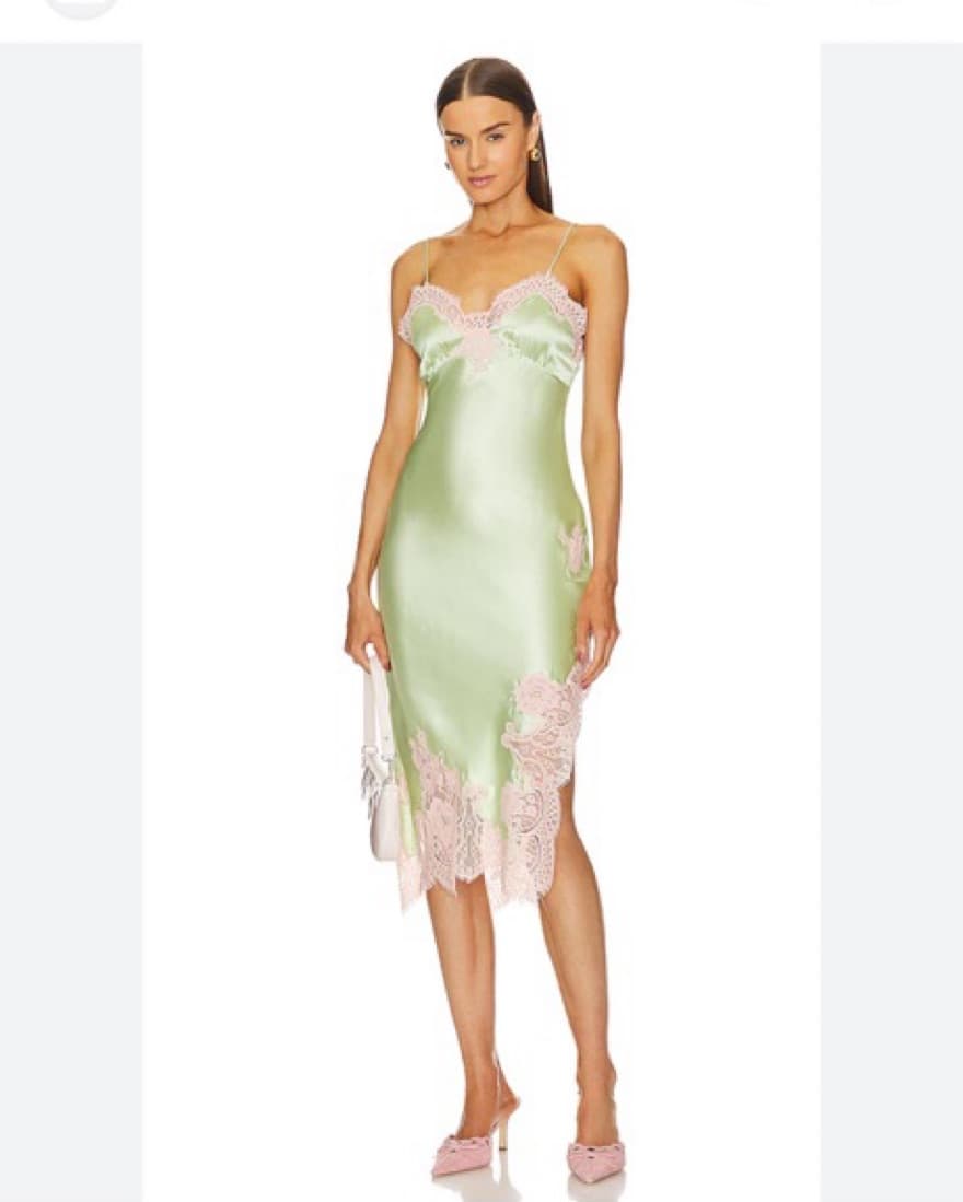 Alice & Olivia Kerr Lace Midi Dress - Image 1