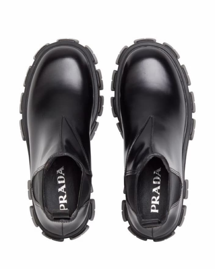 Prada Chunky Black Chelsea Boots - Image 1